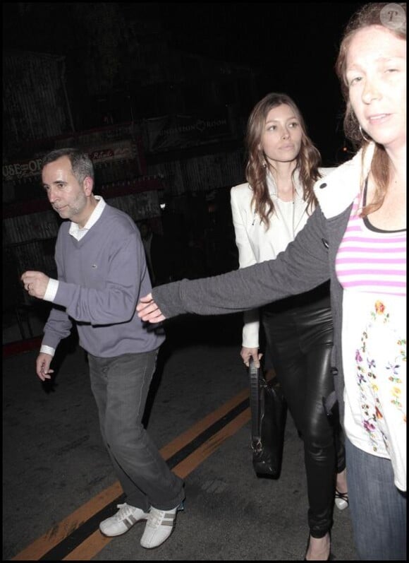 Justin Timberlake et Jessica Biel, et les parents de Jessica, se rendant au concert de Timbaland à Hollywood, le 29 janvier 2010
