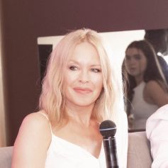K.Minogue et P.Gou lors de la conférence de presse "Magnum" lors du 75 ème Festival International de Cannes, le 19 mai 2022. © Jack Tribeca / Bestimage 