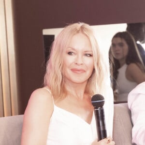 K.Minogue et P.Gou lors de la conférence de presse "Magnum" lors du 75 ème Festival International de Cannes, le 19 mai 2022. © Jack Tribeca / Bestimage 