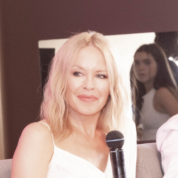 K.Minogue et P.Gou lors de la conférence de presse "Magnum" lors du 75 ème Festival International de Cannes, le 19 mai 2022. © Jack Tribeca / Bestimage 