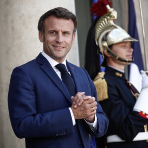 Le président de la République française, Emmanuel Macron au palais de l'Elysée à Paris. © Aurelien Morissard/Panoramic/Bestimage 