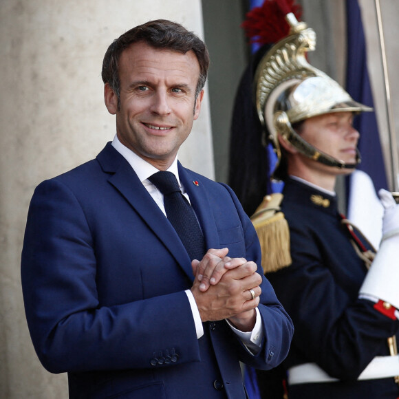 Le président de la République française, Emmanuel Macron au palais de l'Elysée à Paris. © Aurelien Morissard/Panoramic/Bestimage 