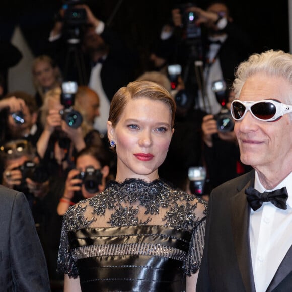 Léa Seydoux, David Cronenberg - Montée des marches du film " Les crimes du futur " lors du 75ème Festival International du Film de Cannes. Le 23 mai 2022 © Olivier Borde / Bestimage 