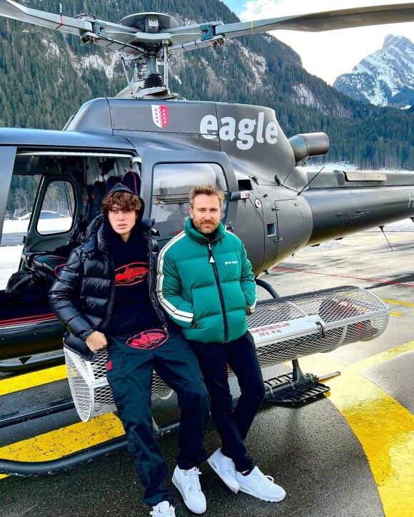 David Guetta et son fils Elvis sur Instagram. Le 2 janvier 2022.