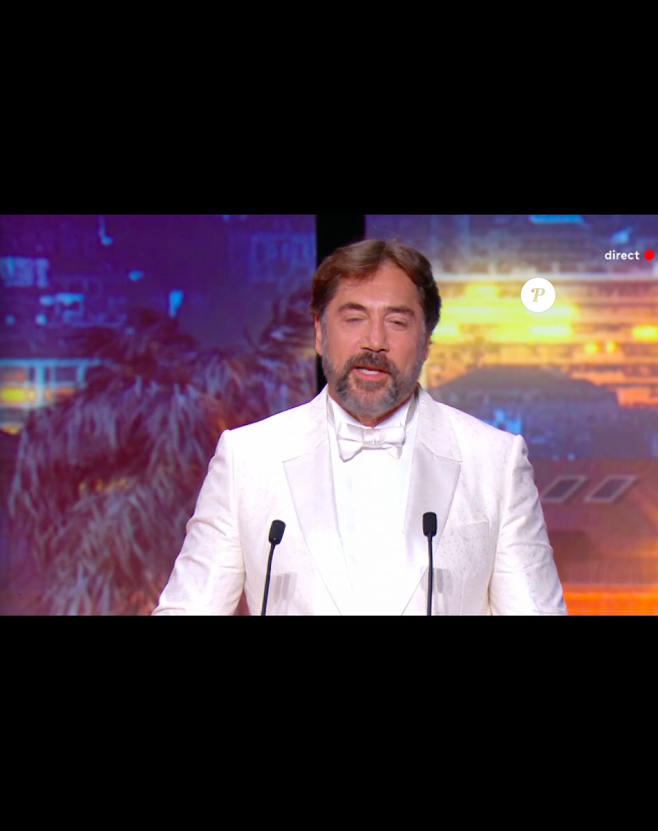 Image de la cérémonie de clôture du Festival de Cannes 2022 : Javier Bardem