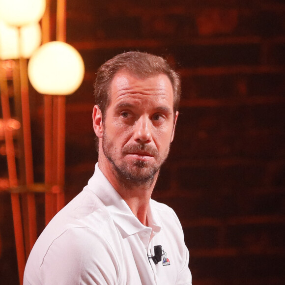 Exclusif - Richard Gasquet sur le plateau de l'émission "On est en direct (OEED)" , présentée par L.Salamé et L.Ruquier, diffusée en direct sur France 2 aux studios Rive Gauche à Paris, France, le 28 mai 2022. © Christophe Clovis/Bestimage 