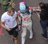 Mick Schumacher après son accident sur le circuit de Formule 1 (F1) de Monaco, le 29 mai 2022.