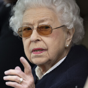 La reine Elisabeth II d'Angleterre assiste au "Royal Windsor Horse Show" à Windsor, Royaume Uni, le 13 mai 2022.