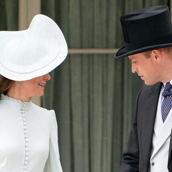 Le prince William, duc de Cambridge, et Catherine (Kate) Middleton, duchesse de Cambridge, lors d'une Royal Garden Party au Buckingham Palace à Londres, Royaume Uni, le 25 mai 2022. 