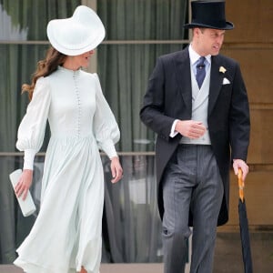 Le prince William, duc de Cambridge, et Catherine (Kate) Middleton, duchesse de Cambridge, lors d'une Royal Garden Party au Buckingham Palace à Londres, Royaume Uni, le 25 mai 2022. 