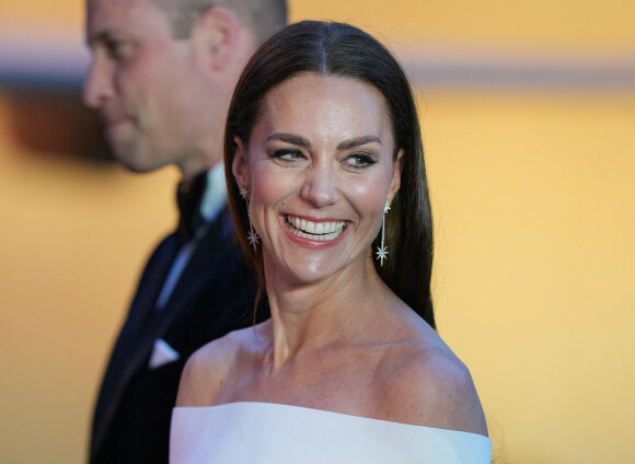 Le prince William, duc de Cambridge, et Catherine (Kate) Middleton, duchesse de Cambridge, à la première du film "Top Gun: Maverick" au cinéma Odeon, Leicester Square à Londres, le 19 mai 2022. 