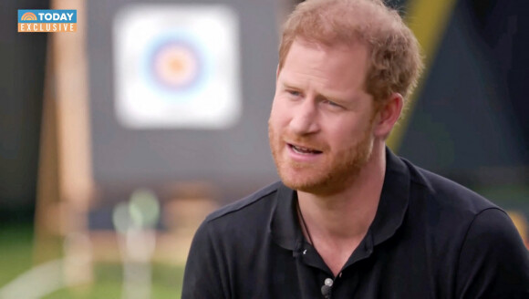 Le prince Harry donne une interview pour le "Today Show" à La Haye, le 19 avril 2022. © JLPPA/Bestimage 