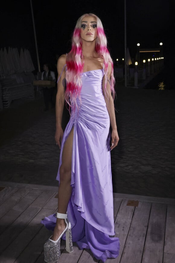 Exclusif - Bilal Hassani - Soirée "Let's Mint the Party" sur la plage de l'hôtel Martinez lors du 75e Festival de Cannes, le 26 mai 2022. © Jack Tribeca / Bestimage