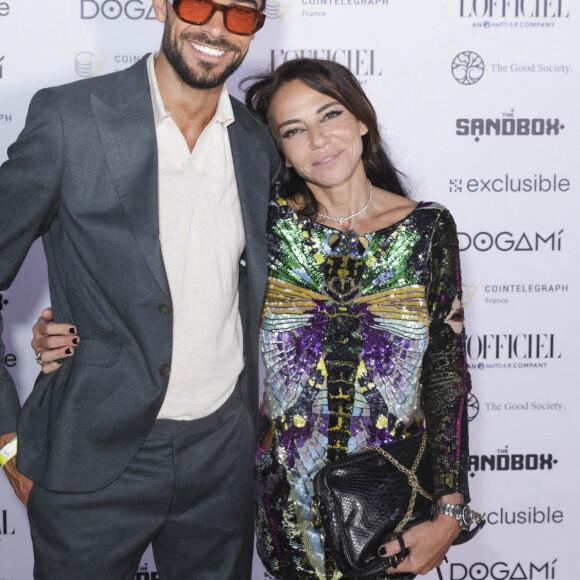 Exclusif - Julien Guirado, Sandra Sisley - Soirée "Let's Mint the Party" sur la plage de l'hôtel Martinez lors du 75e Festival de Cannes, le 26 mai 2022. © Jack Tribeca / Bestimage