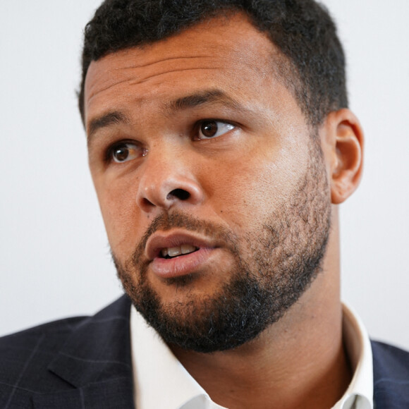 Jo-Wilfried Tsonga, Parrain de la Team BNP Paribas Jeunes Talents lors de la conference de presse Team BNP Paribas Jeunes Talents lors des Internationaux de France de Tennis de Roland Garros, à Paris, France, le 28 mai 2022. © Lia Mancini/Panoramic/Bestimage