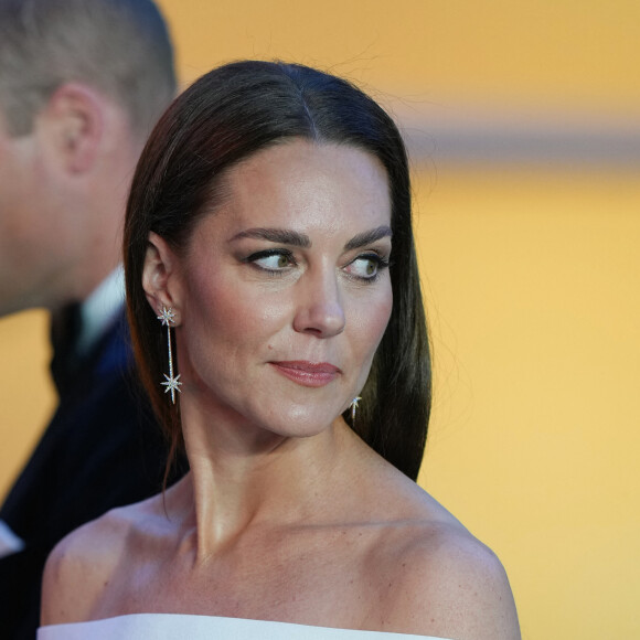 Le prince William, duc de Cambridge, et Catherine (Kate) Middleton, duchesse de Cambridge, à la première du film "Top Gun: Maverick" au cinéma Odeon, Leicester Square à Londres, le 19 mai 2022.
