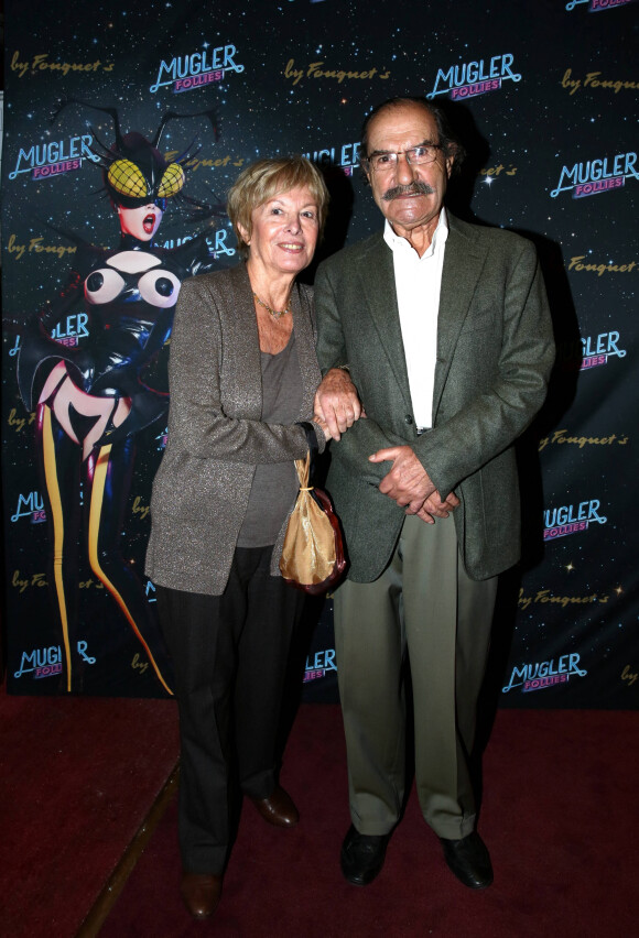 Gerard Hernandez et sa femme Micheline - Generale du spectacle de Thierry Mugler au theatre Comedia, intitule "Mugler Follies" a Paris, le 18 decembre 2013. 