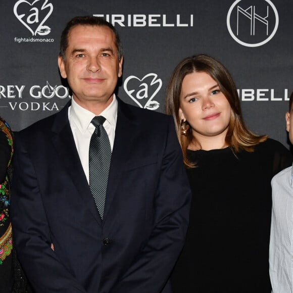 Jean Raymond Gottlieb et sa fille Camille, la fille qu'il a eu avec la princesse Stéphanie de Monaco, durant la présentation officielle de l'association "Be Safe" dont la présidente est Camille Gottlieb au MK sur le port de Monaco. © Bruno Bebert / Bestimage 