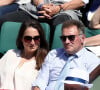 Pierre Sled et sa compagne dans les tribunes des Internationaux de Tennis de Roland Garros à Paris le 8 juin 2017 © Cyril Moreau-Dominique Jacovides/Bestimage
