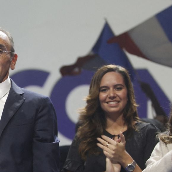 Eric Zemmour, Sarah Knafo - Meeting de Eric Zemmour, candidat à l'élection présidentielle, au Zénith de Toulon le 6 mars 2022.