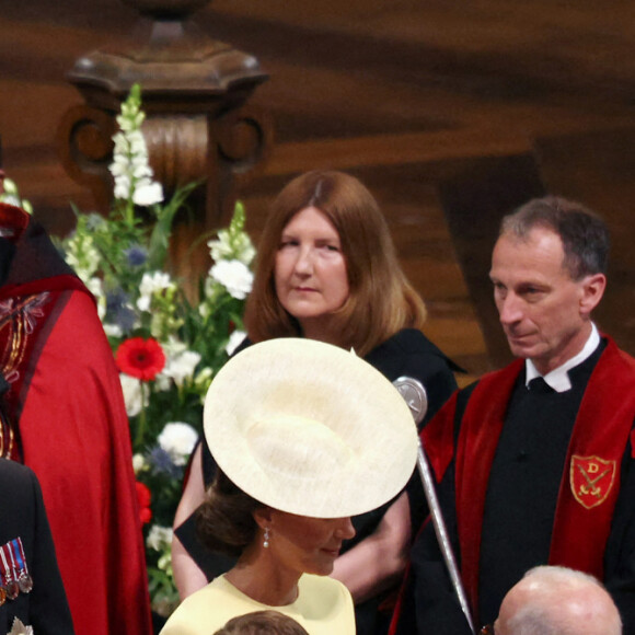 le prince William, duc de Cambridge, Catherine Kate Middleton, duchesse de Cambridge - Les membres de la famille royale et les invités lors de la messe célébrée à la cathédrale Saint-Paul de Londres, dans le cadre du jubilé de platine (70 ans de règne) de la reine Elisabeth II d'Angleterre. Londres, le 3 juin 2022. 
