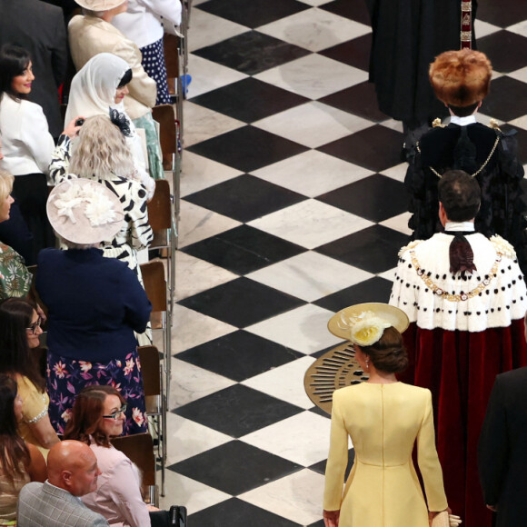 Le prince Charles, prince de Galles, Camilla Parker Bowles, duchesse de Cornouailles, le prince William, duc de Cambridge, Catherine Kate Middleton, duchesse de Cambridge - Les membres de la famille royale et les invités lors de la messe célébrée à la cathédrale Saint-Paul de Londres, dans le cadre du jubilé de platine (70 ans de règne) de la reine Elisabeth II d'Angleterre. Londres, le 3 juin 2022. 