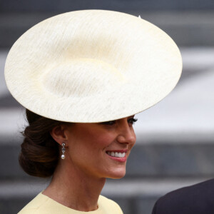 Catherine Kate Middleton, duchesse de Cambridge, le prince William, duc de Cambridge - Les membres de la famille royale et les invités lors de la messe du jubilé, célébrée à la cathédrale Saint-Paul de Londres le 3 juin 2022. 