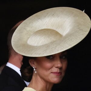 Catherine Kate Middleton, duchesse de Cambridge - Les membres de la famille royale et les invités lors de la messe du jubilé, célébrée à la cathédrale Saint-Paul de Londres le 3 juin 2022. 