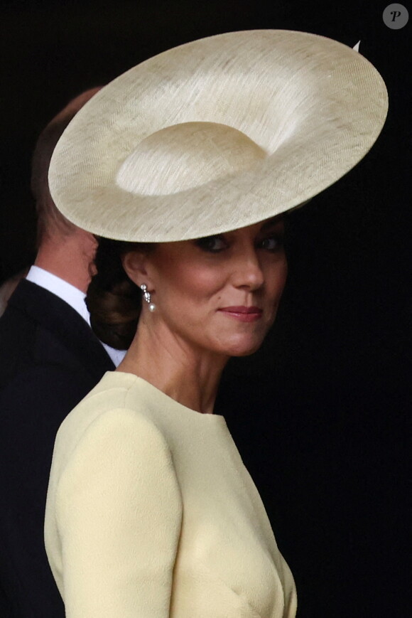 Catherine Kate Middleton, duchesse de Cambridge - Les membres de la famille royale et les invités lors de la messe du jubilé, célébrée à la cathédrale Saint-Paul de Londres le 3 juin 2022. 