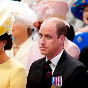 La princesse Anne d'Angleterre, Catherine Kate Middleton, duchesse de Cambridge, le prince William, duc de Cambridge - Les membres de la famille royale et les invités lors de la messe célébrée à la cathédrale Saint-Paul de Londres, dans le cadre du jubilé de platine (70 ans de règne) de la reine Elisabeth II d'Angleterre. Londres, le 3 juin 2022. 