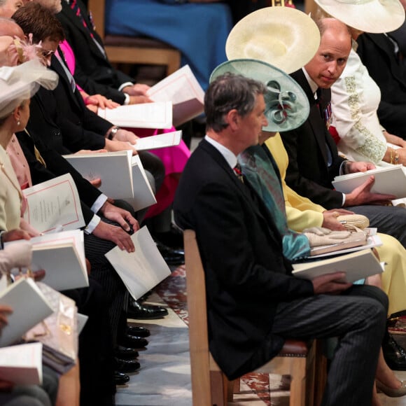 Sir Tim Laurence, Le prince William, duc de Cambridge, et Catherine (Kate) Middleton, duchesse de Cambridge - Les membres de la famille royale et les invités lors de la messe célébrée à la cathédrale Saint-Paul de Londres, dans le cadre du jubilé de platine (70 ans de règne) de la reine Elisabeth II d'Angleterre. Londres, le 3 juin 2022. 