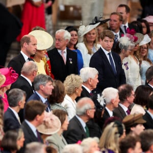 Le prince William, duc de Cambridge, et Catherine (Kate) Middleton, duchesse de Cambridge - Les membres de la famille royale et les invités lors de la messe célébrée à la cathédrale Saint-Paul de Londres, dans le cadre du jubilé de platine (70 ans de règne) de la reine Elisabeth II d'Angleterre. Londres, le 3 juin 2022. 