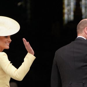 le prince William, duc de Cambridge, Catherine Kate Middleton, duchesse de Cambridge - Les membres de la famille royale et les invités lors de la messe du jubilé, célébrée à la cathédrale Saint-Paul de Londres le 3 juin 2022 