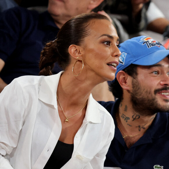 Alice Belaïdi et Octave Marsal en tribune (jour 13) lors des Internationaux de France de Tennis de Roland Garros 2022 à Paris, France, le 3 juin 2022. © Dominique Jacovides/Bestimage