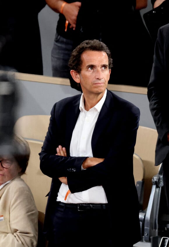Alexandre Bompard en tribune (jour 13) lors des Internationaux de France de Tennis de Roland Garros 2022 à Paris, France, le 3 juin 2022. © Dominique Jacovides/Bestimage