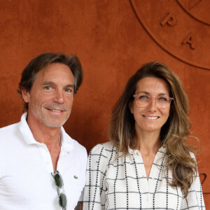 Nicolas Vix et sa compagne Anne-Claire Coudray au village (jour 13) lors des Internationaux de France de Tennis de Roland Garros 2022 à Paris, France, le 3 juin 2022. © Dominique Jacovides/Bestimage