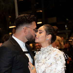 Thomas Vergara et sa femme Nabilla Benattia (enceinte) - Montée des marches du film " Stars At Noon " lors du 75ème Festival International du Film de Cannes. Le 25 mai 2022 © Cyril Moreau / Bestimage