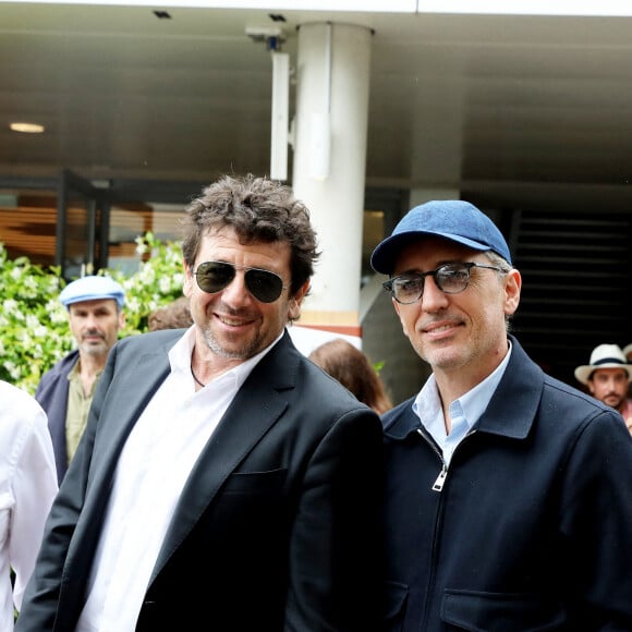 Patrick Bruel, Gad Elmaleh au village lors des Internationaux de France de Tennis de Roland Garros 2022 à Paris, France, le 5 juin 2022. © Dominique Jacovides/Bestimage 