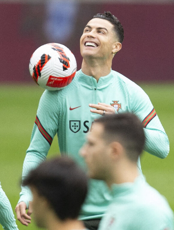 Cristiano Ronaldo lors d'une séance d'entraînement au stade Dragao de Porto, Pourtugal. © Atlantico Press/Zuma Press/Bestimage