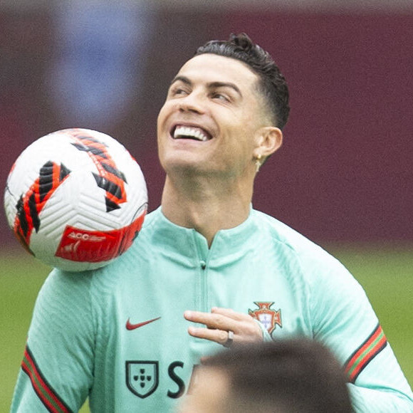 Cristiano Ronaldo lors d'une séance d'entraînement au stade Dragao de Porto, Pourtugal. © Atlantico Press/Zuma Press/Bestimage