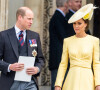 Le prince William, duc de Cambridge, et Catherine (Kate) Middleton, duchesse de Cambridge - Les membres de la famille royale et les invités lors de la messe célébrée à la cathédrale Saint-Paul de Londres, dans le cadre du jubilé de platine (70 ans de règne) de la reine Elisabeth II d'Angleterre. Londres