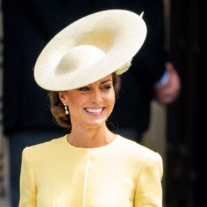 Catherine (Kate) Middleton, duchesse de Cambridge - Les membres de la famille royale et les invités lors de la messe célébrée à la cathédrale Saint-Paul de Londres, dans le cadre du jubilé de platine (70 ans de règne) de la reine Elisabeth II d'Angleterre. Londres, le 3 juin 2022. 