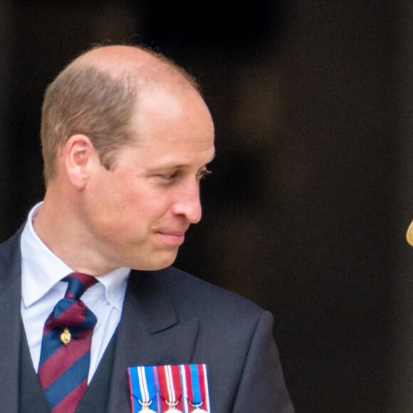 Le prince William, duc de Cambridge, et Catherine (Kate) Middleton, duchesse de Cambridge - Les membres de la famille royale et les invités lors de la messe célébrée à la cathédrale Saint-Paul de Londres, dans le cadre du jubilé de platine (70 ans de règne) de la reine Elisabeth II d'Angleterre. Londres, le 3 juin 2022. 