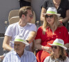 Héloïse Martin enceinte et son compagnon - Tribunes des internationaux de France de "Roland Garros" à Paris. © Cyril Moreau - Dominique Jacovides/Bestimage