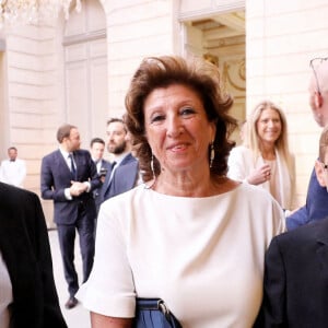 Les parents d'Emmanuel Macron, Jean-Michel Macron et Françoise Noguès - Cérémonie d'investiture du président de la République, Emmanuel Macron au Palais de l'Elysée à Paris le 7 Mai 2022, suite à sa réélection le 24 avril dernier