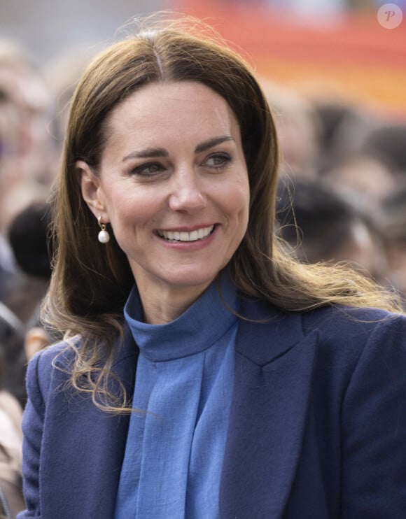 Catherine (Kate) Middleton, duchesse de Cambridge, lors d'une visite à l'université de Glasgow, Roayume Uni, le 11 mai 2022. 