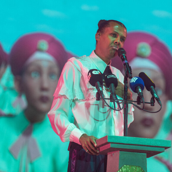 Le chanteur Stromae lors du Festival de Coachella à indio, Los Angeles, Californie, Etats-Unis, le 23 avril 2022. © Daniel DeSlover/Zuma Press/Bestimage 