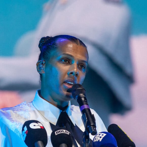 Le chanteur Stromae lors du Festival de Coachella à indio, Los Angeles, Californie, Etats-Unis, le 23 avril 2022. © Daniel DeSlover/Zuma Press/Bestimage 