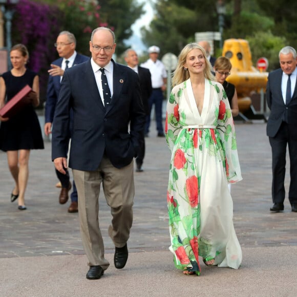 Le prince Albert II de Monaco et Mélanie Laurent inaugurnte l'exposition Mission Polaire, au musée océanographique de Monaco le 1er juin 2022. © Jean-François Ottonello / Nice Matin / Bestimage