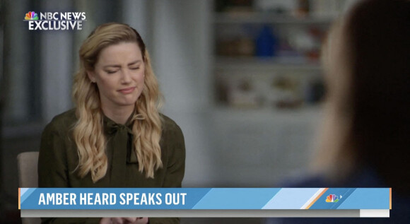 Amber Heard lors d'une interview exclusive dans l'émission Today sur NBC après avoir perdu son procès en diffamation contre son ex Johnny Depp la semaine dernière. Le 13 juin 2022.